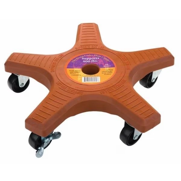 Plantstand 16in. Terra Cotta 5-Wheel Single Plant Caddie  18430, The Plant Stand, Mfr#: 18430